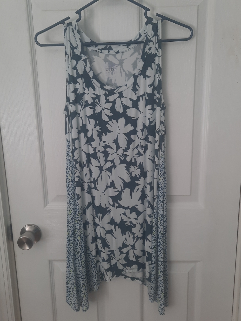 LOGO Sleveless Floral Tunic Tank Top